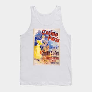 Vintage Advertising Poster  France Casino de Paris Tank Top